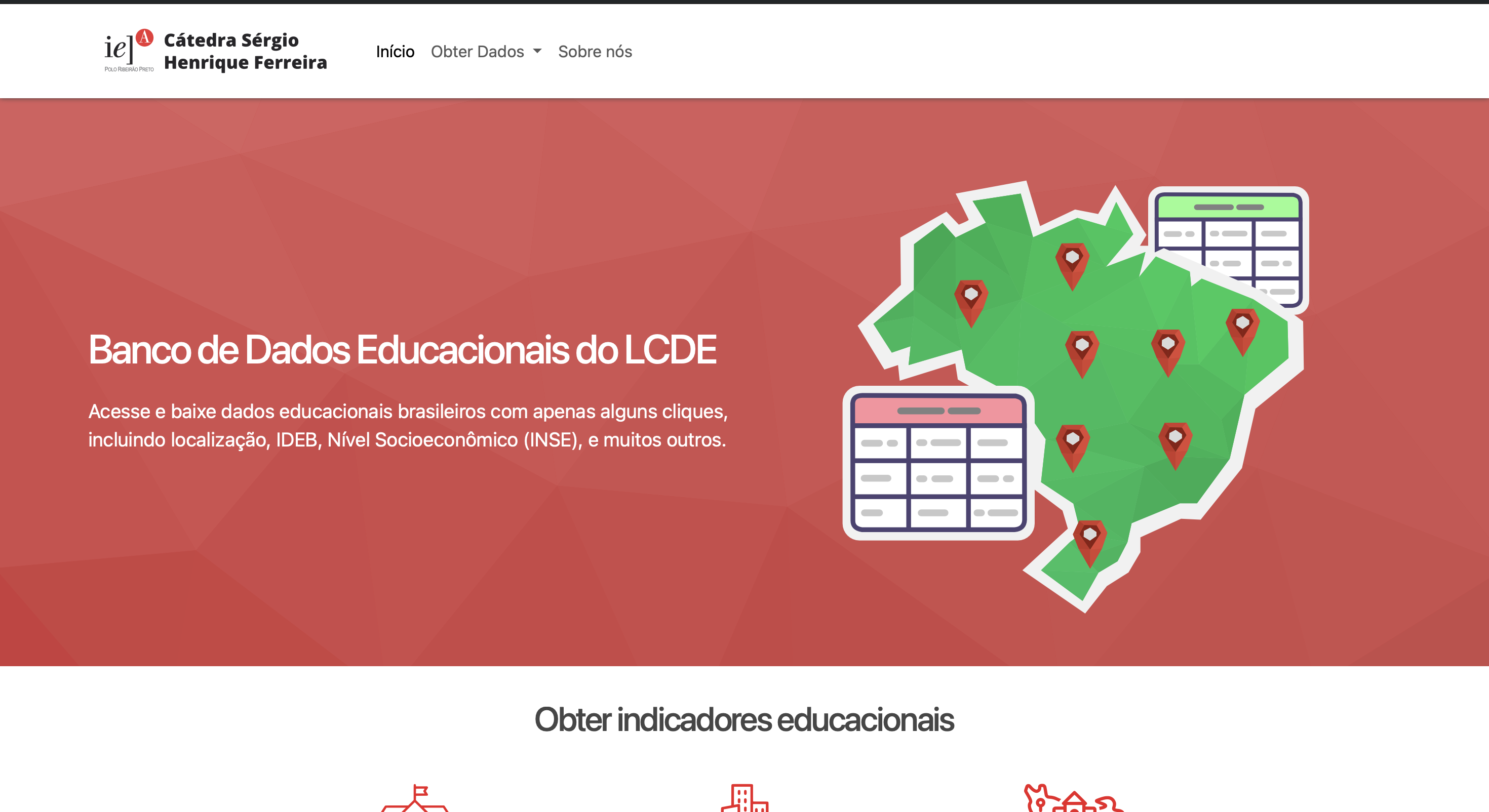 Tela do Portal de Dados Educacionais